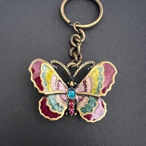 Never used Jay Strongwater Multicolor Butterfly Keychain